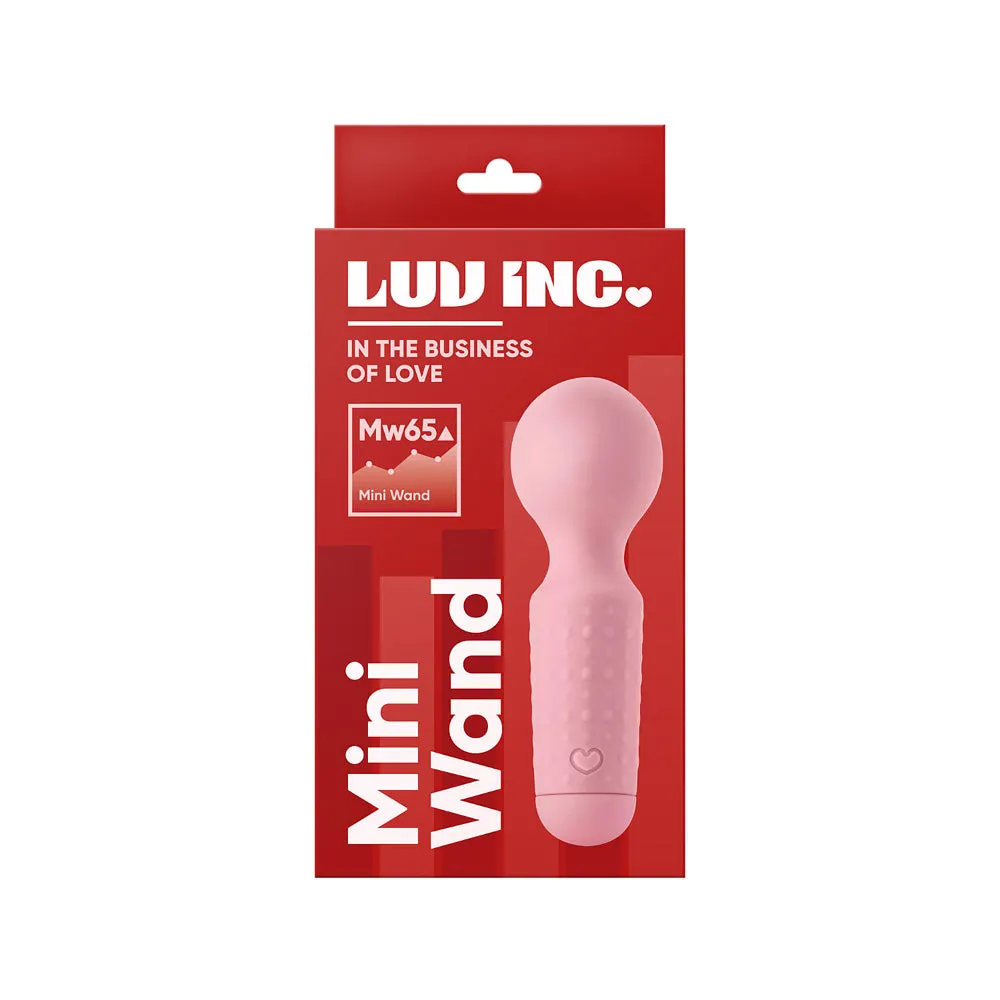 Luv Inc Mw65 Mini Wand Rechargeable Flexible Silicone Vibrator in Light Pink