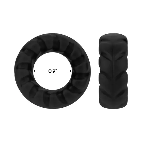 Forto F-25 Liquid Silicone Cockring 23mm in Black