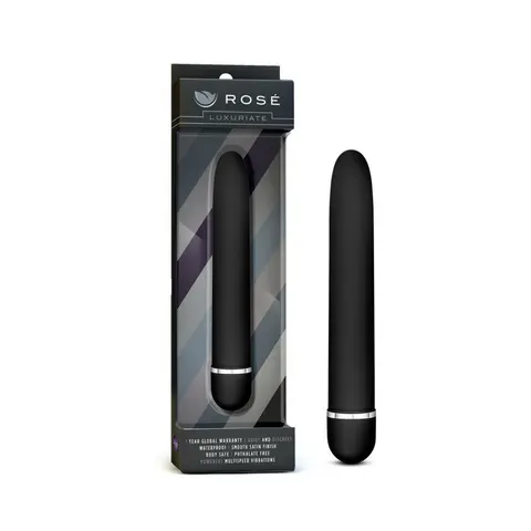 Rose Luxuriate Classic Slimline Vibrator in Black