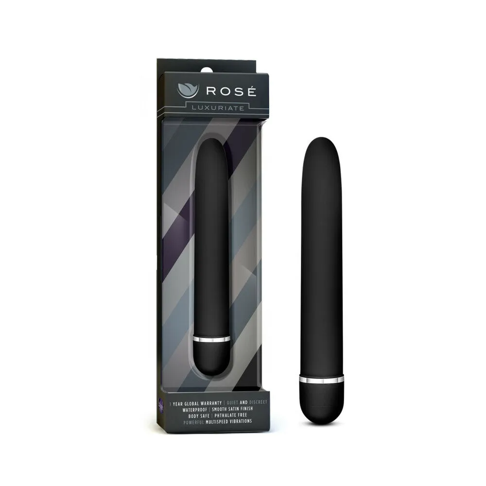 Rose Luxuriate Classic Slimline Vibrator in Black