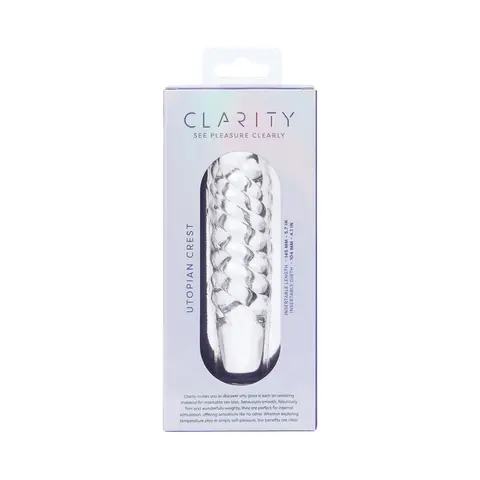 Clarity Utopian Crest Glass Dildo