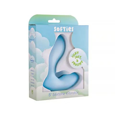 Softies Silicone Vibrator 5 in. in Blue