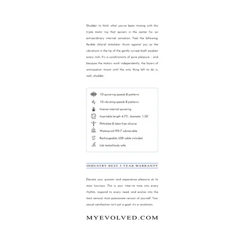 Evolved Shudder Quivering Nub Dual Stimulator