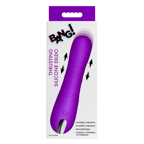Bang! Thrusting Silicone Dildo in Purple