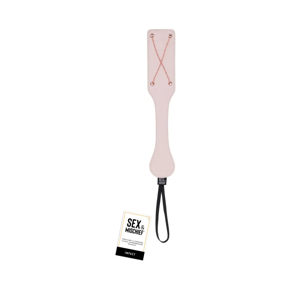 Sportsheets Sex & Mischief Peaches 'n CreaMe Chain Impressions Paddle