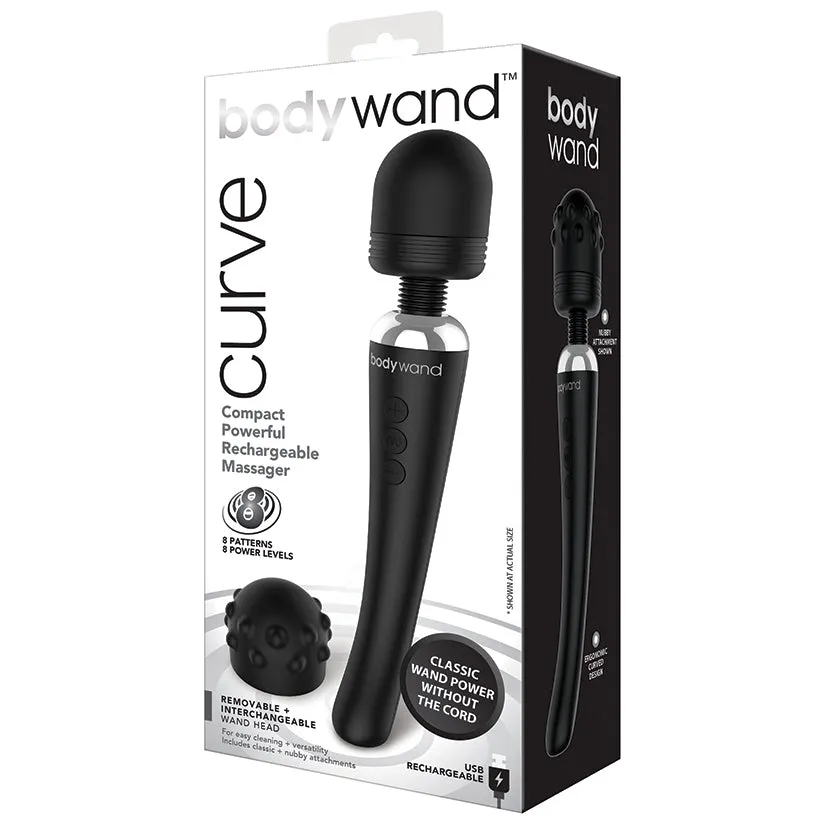 Bodywand Curve Rechargeable Wand Black