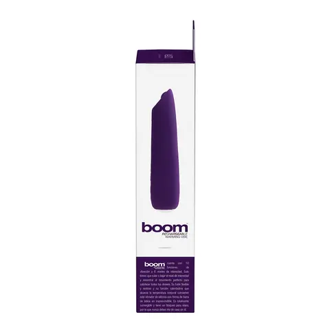 VeDO Boom Rechargeable Warming Silicone Slimline Vibrator Purple