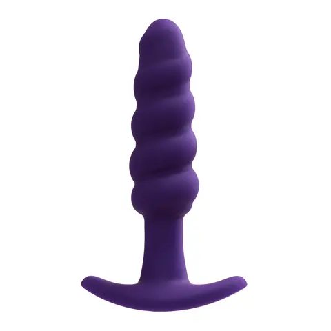 VeDO Twist Rechargeable Silicone Vibrating Anal Plug in Purple