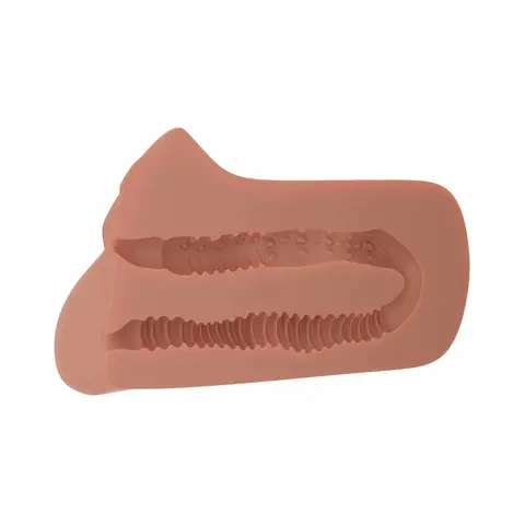 PDX Plus Pick Your Pleasure Dual Entry Stroker in Tan