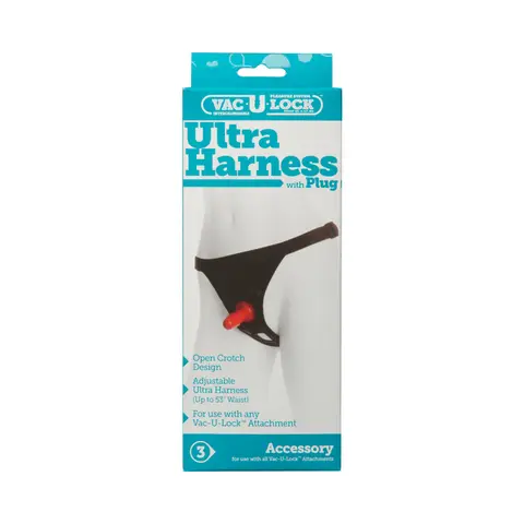 Vac-U-Lock - Ultra Harness - With Plug Black