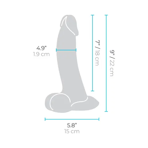 b-Vibe Slipskin Realistic Silicone Dildo 9 in. Curved in Mocha