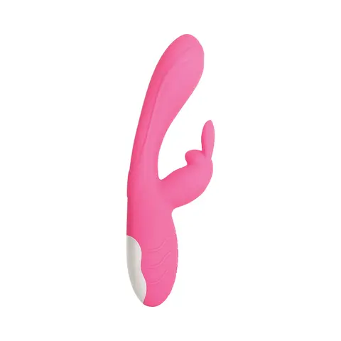 Evolved Bunny Kisses Rechargeable Silicone Rabbit Vibrator Pink