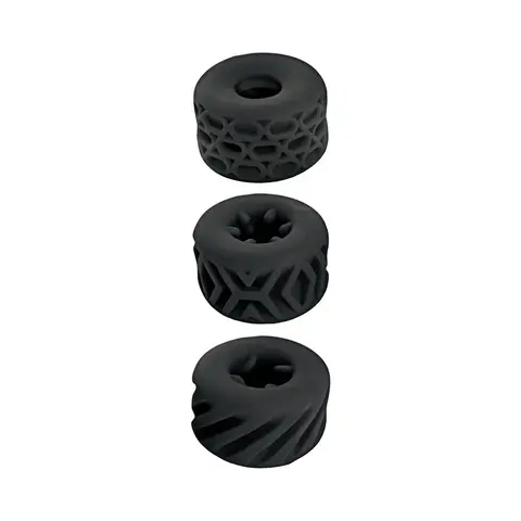 Super Stretchy Stroker Rings 3 Pack in Black