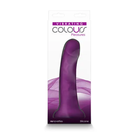 Colours Pleasures 7 in. Vibrating Dildo in Purple