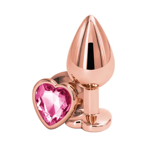 Rear Assets Rose Gold Heart Plug Medium in Pink
