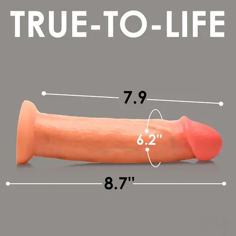 JOCK 8.5 in. Realistic Skin Silicone Dildo