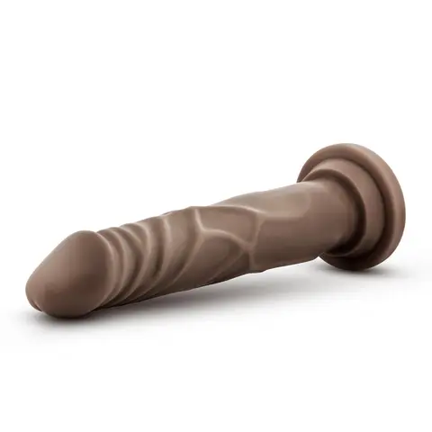 Dr. Skin Silicone Dr. Carter Realistic 7 in. Posable Dildo in Brown