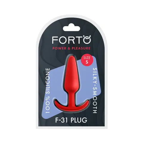 Forto F-31 Silicone Anal Plug Small in Red