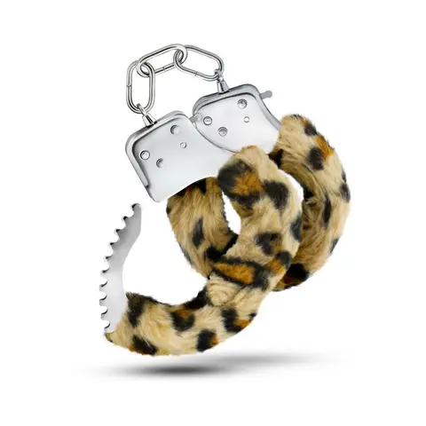 Temptasia Adjustable Faux Fur Cuffs in Leopard