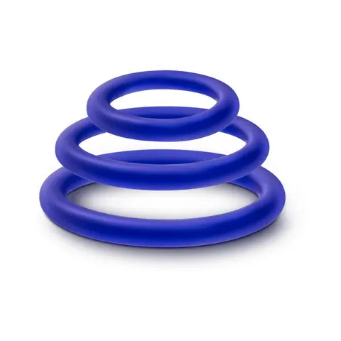 Performance VS4 Pure Premium Silicone Cockrings 3-Pack Set Indigo
