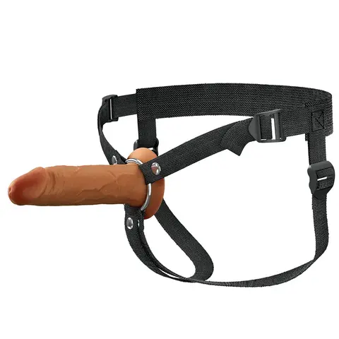 Fantasy X-Tensions Elite Hollow Silicone Strap-On 6 in. in Brown