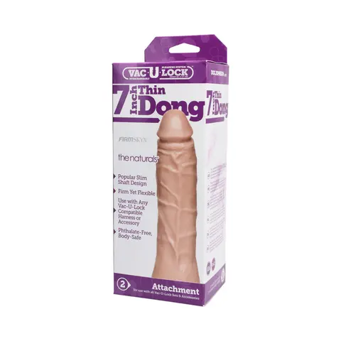 Vac-U-Lock - 7 Inch Thin Dong - The Naturals White