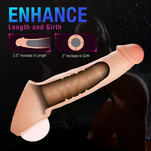 Performance Plus Thrive 2.5 in. Silicone Penis Xtender Beige