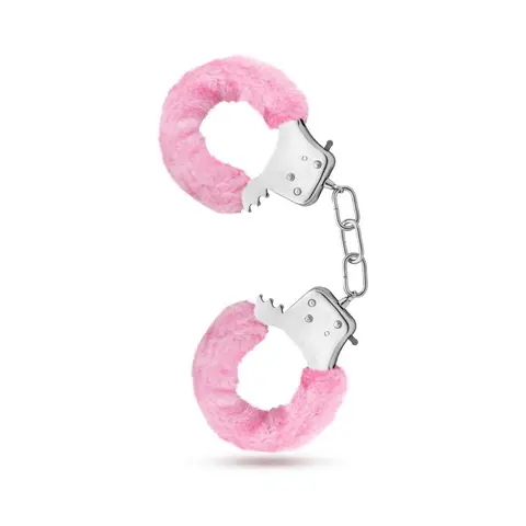 Temptasia Adjustable Faux Fur Cuffs in Pink