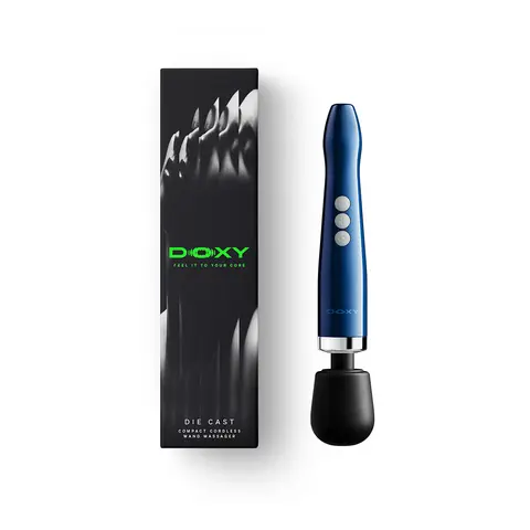 Doxy Die Cast Compact Cordless Wand in Blue