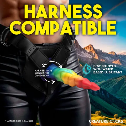 Creature Cocks Rainbow Horn Silicone Dildo