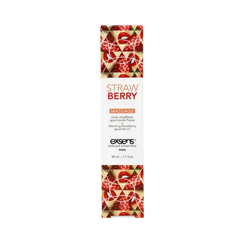 Exsens Warming Massage Oil Strawberry 1.7 oz.