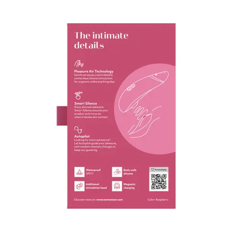Womanizer Premium 2 Rechargeable Silicone Luxurious Pleasure Air Clitoral Stimulator