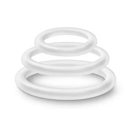 Performance VS4 Pure Premium Silicone Cockrings 3-Pack Set in White