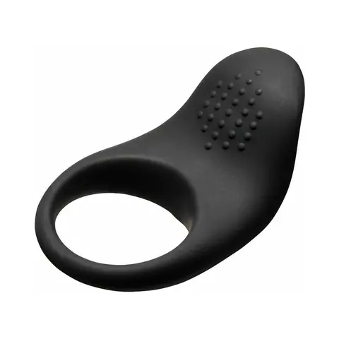 BANG! Vibrating Silicone Cock Ring Black