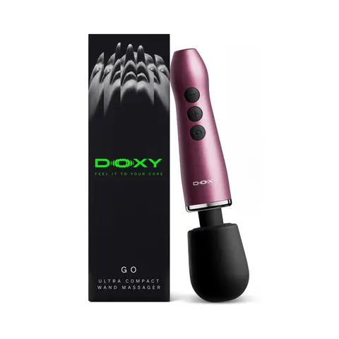 Doxy Go Travel-Sized Wand Massager in Pink