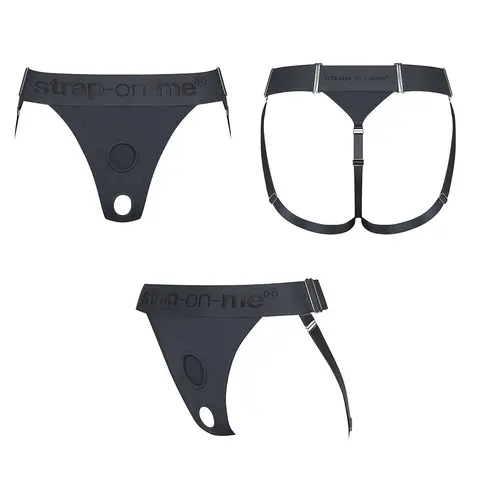 Strap-On-Me Harness Lingerie Unique One Size in Grey
