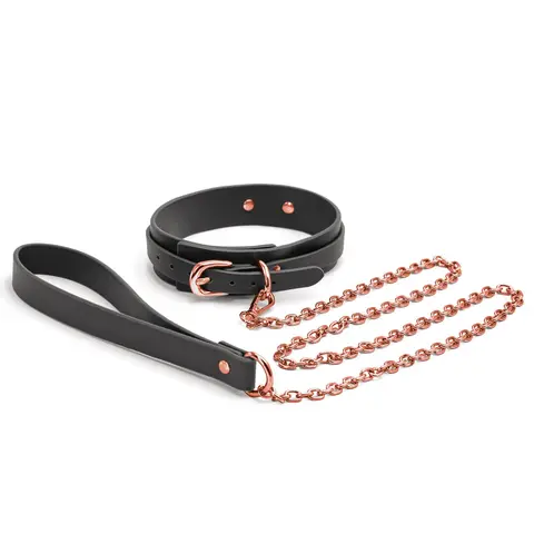 Bondage Couture Collar & Leash in Black