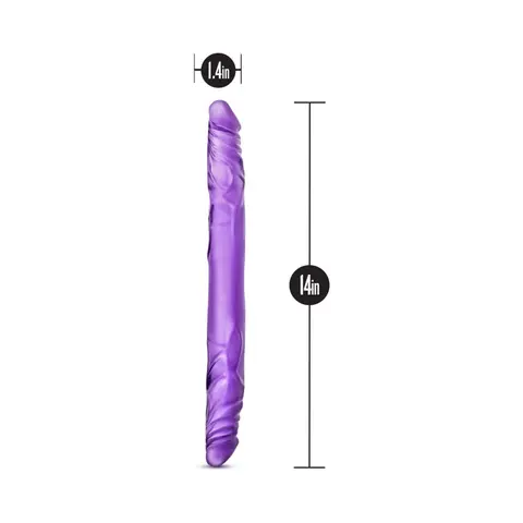 B Yours 14 in. Double Dildo in Purple