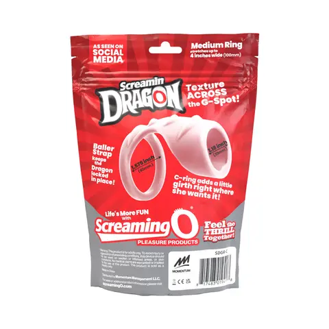 Screamin' Dragon Luck Dragon G-Spot Texture Ring Clear