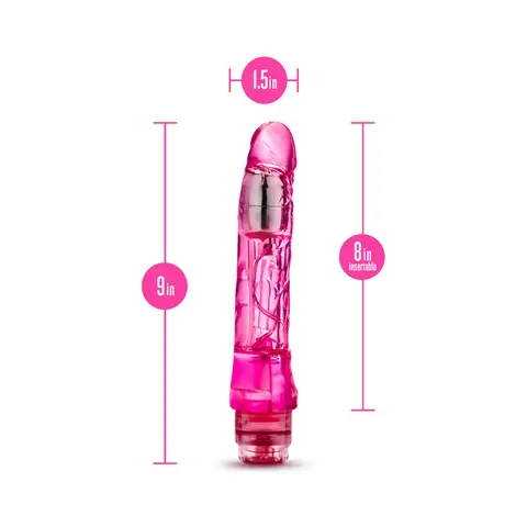 Naturally Yours Mambo Vibe Realistic 9 in. Vibrating Dildo in Pink