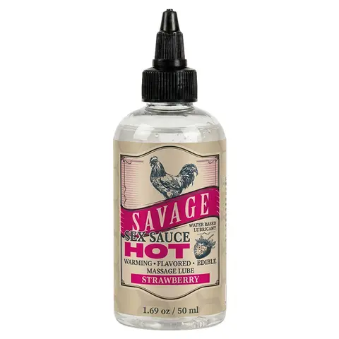 Savage Sex Sauce Hot Strawberry 1.69 oz.