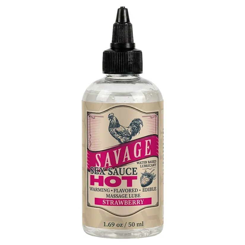 Savage Sex Sauce Hot Strawberry 1.69 oz.