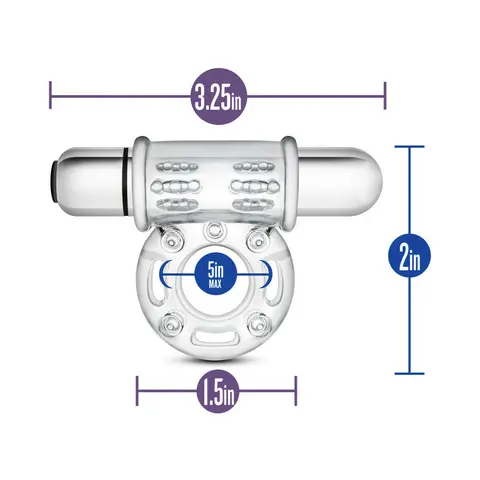 Stay Hard 10 Function Vibrating Bull Ring Clear