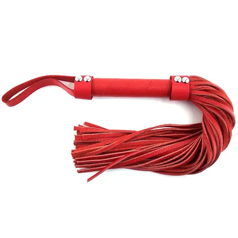 Rouge H-Style Leather Flogger in Red