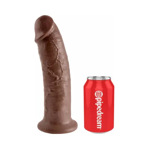 King Cock 10 in. Cock Realistic Dildo With Suction Cup in Brown