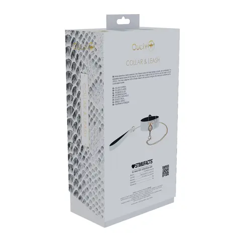 Ouch! International Florence Collection Collar with Leash White