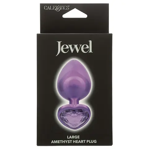Jewel Black Diamond Heart Plug Large
