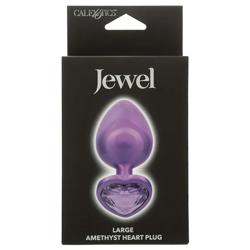 Jewel Black Diamond Heart Plug Large
