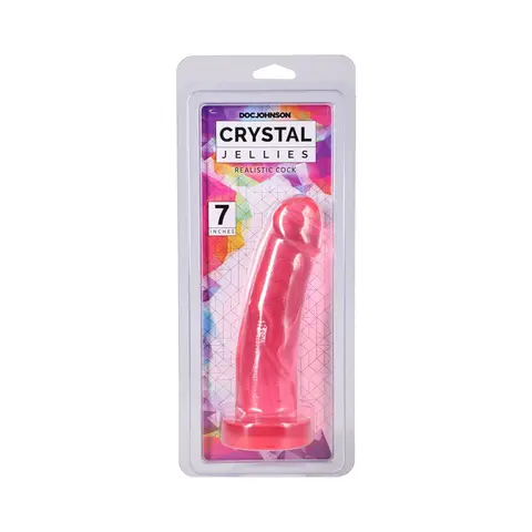 Crystal Jellies Realistic Cock 7 in. in Pink