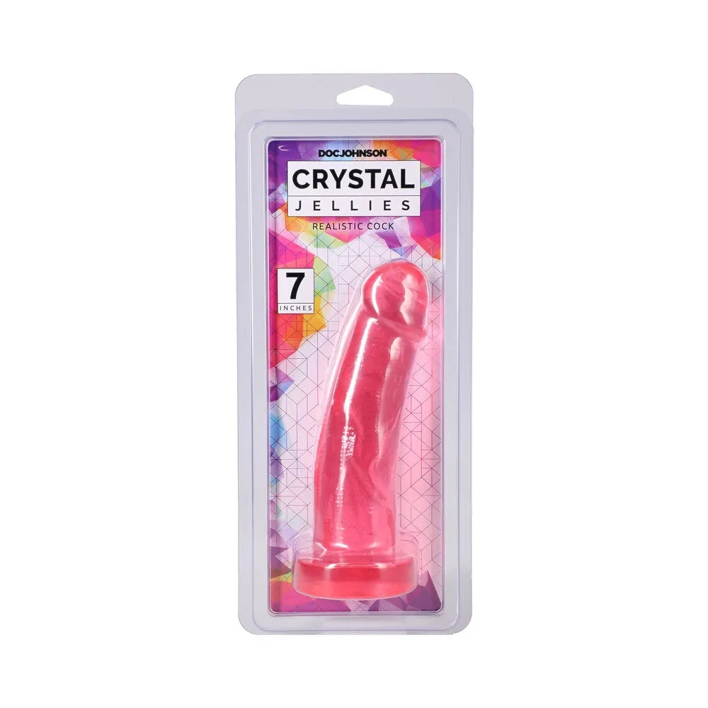 Crystal Jellies Realistic Cock 7 in. in Pink